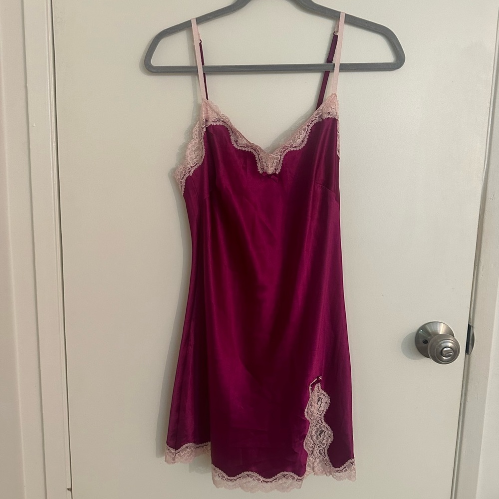 purple vintage slip dress